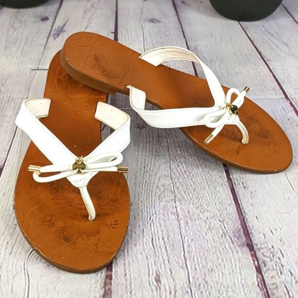 Kate Spade Charles Vacchetta White Sandals